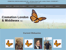 Tablet Screenshot of cremationlondon.com